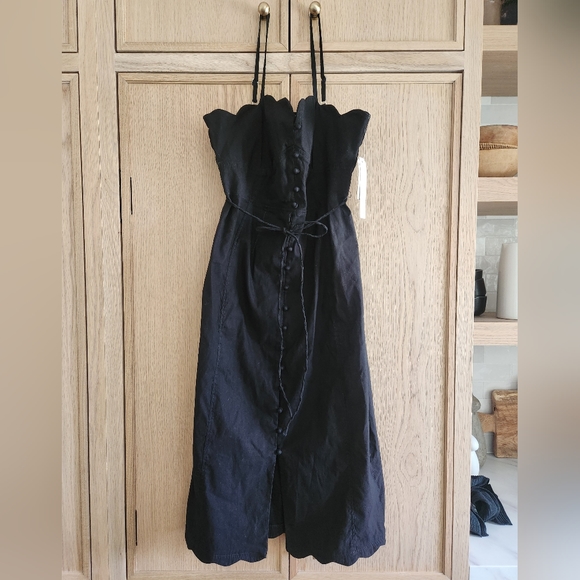 NWT Anthropologie Slim scalloped front slit corset Dress size 6 - Picture 6 of 12